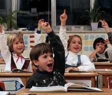 Children Raising Hands